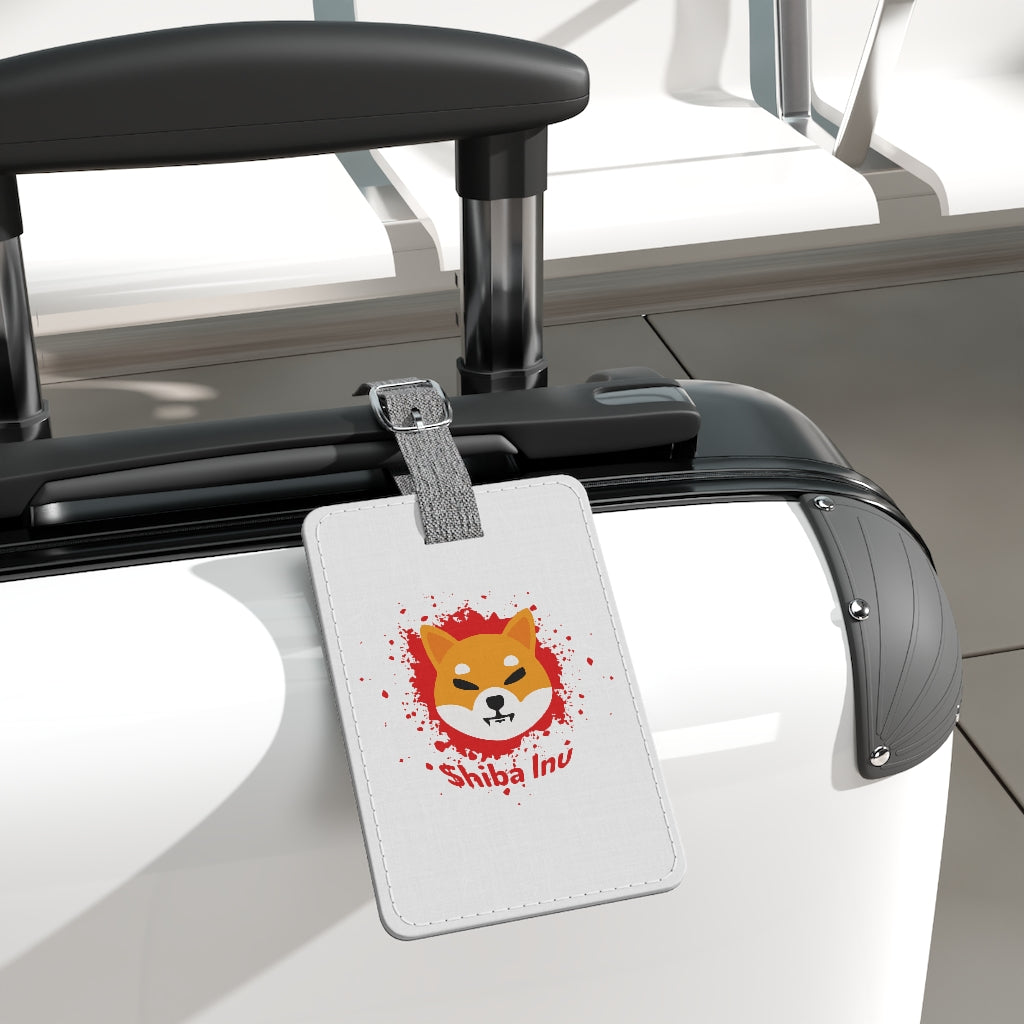 Shiba Inu Luggage Tag, Rectangle - Crypto World