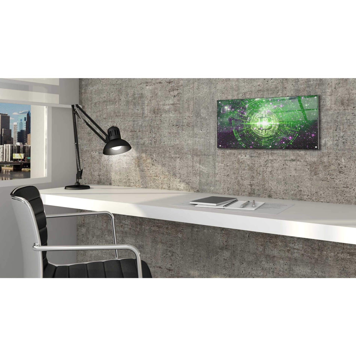 'Bitcoin Equinox', Acrylic Glass Wall Art - Crypto World