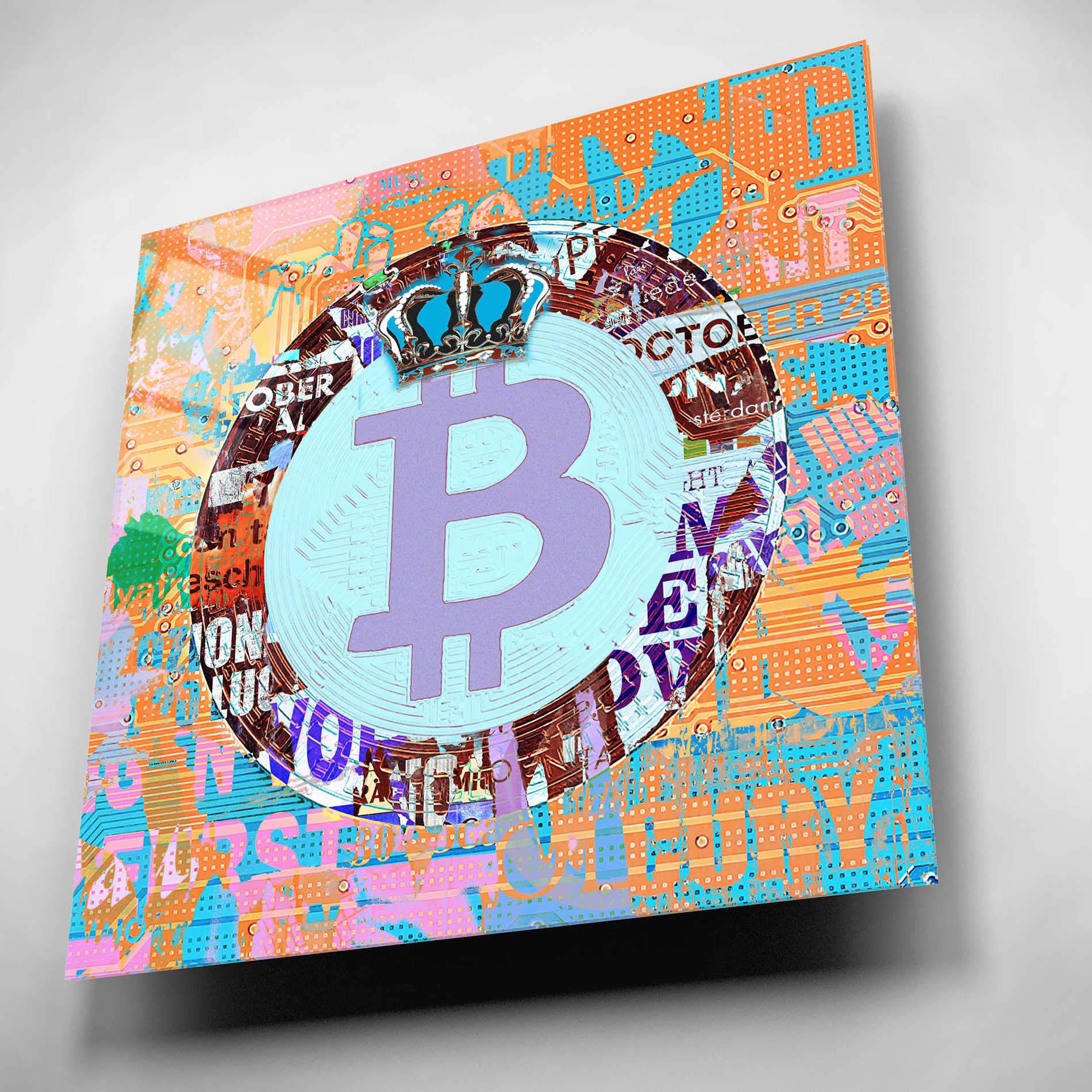 'Bitcoin Cryptocurrency 2-1' by Irena Orlov, Acrylic Glass Wall Art - Crypto World