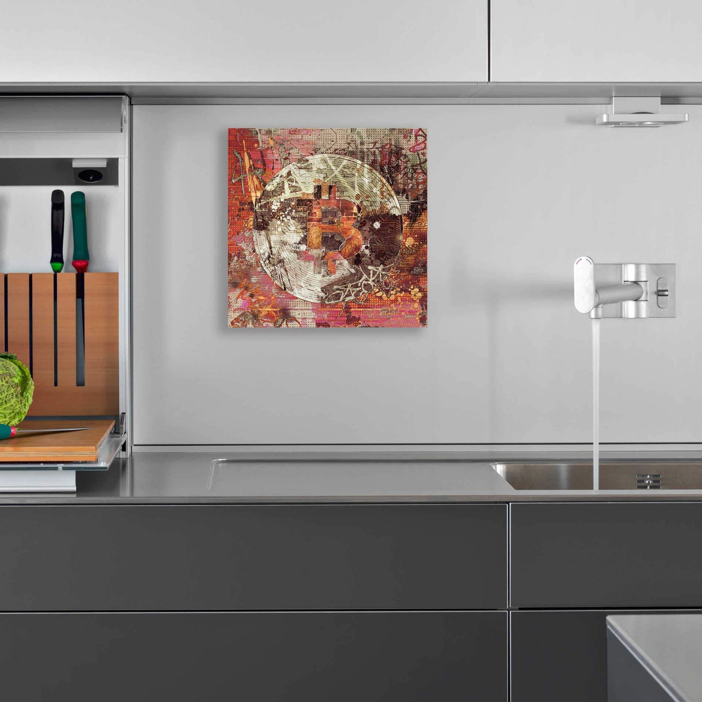 'Bitcoin Coin Art 6' by Irena Orlov, Acrylic Glass Wall Art - Crypto World