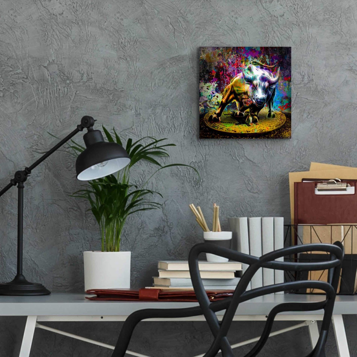 'Bitcoin Bull Market,' Acrylic Glass Wall Art - Crypto World