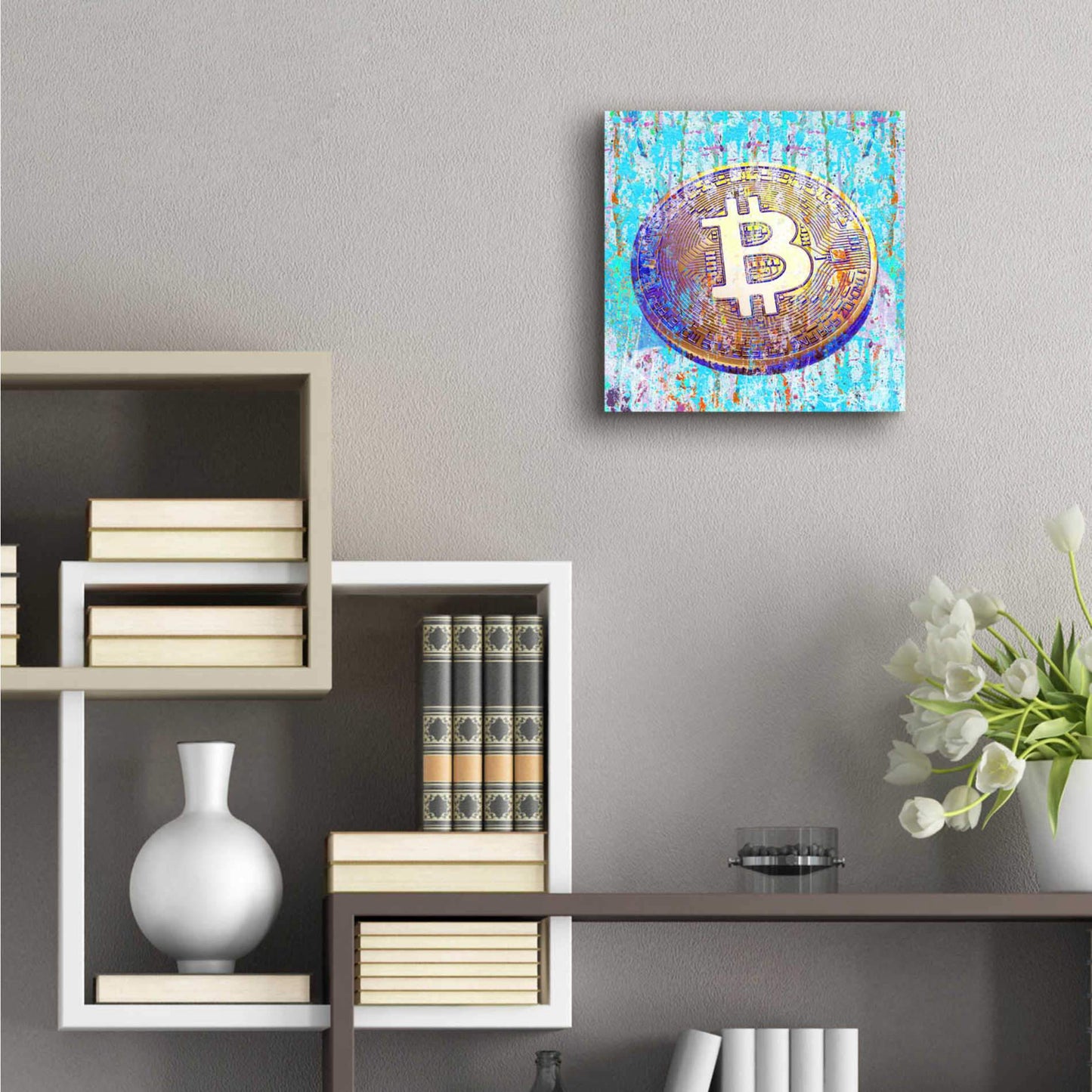 'The Inextinguishable Bitcoin,' Acrylic Wall Art - Crypto World