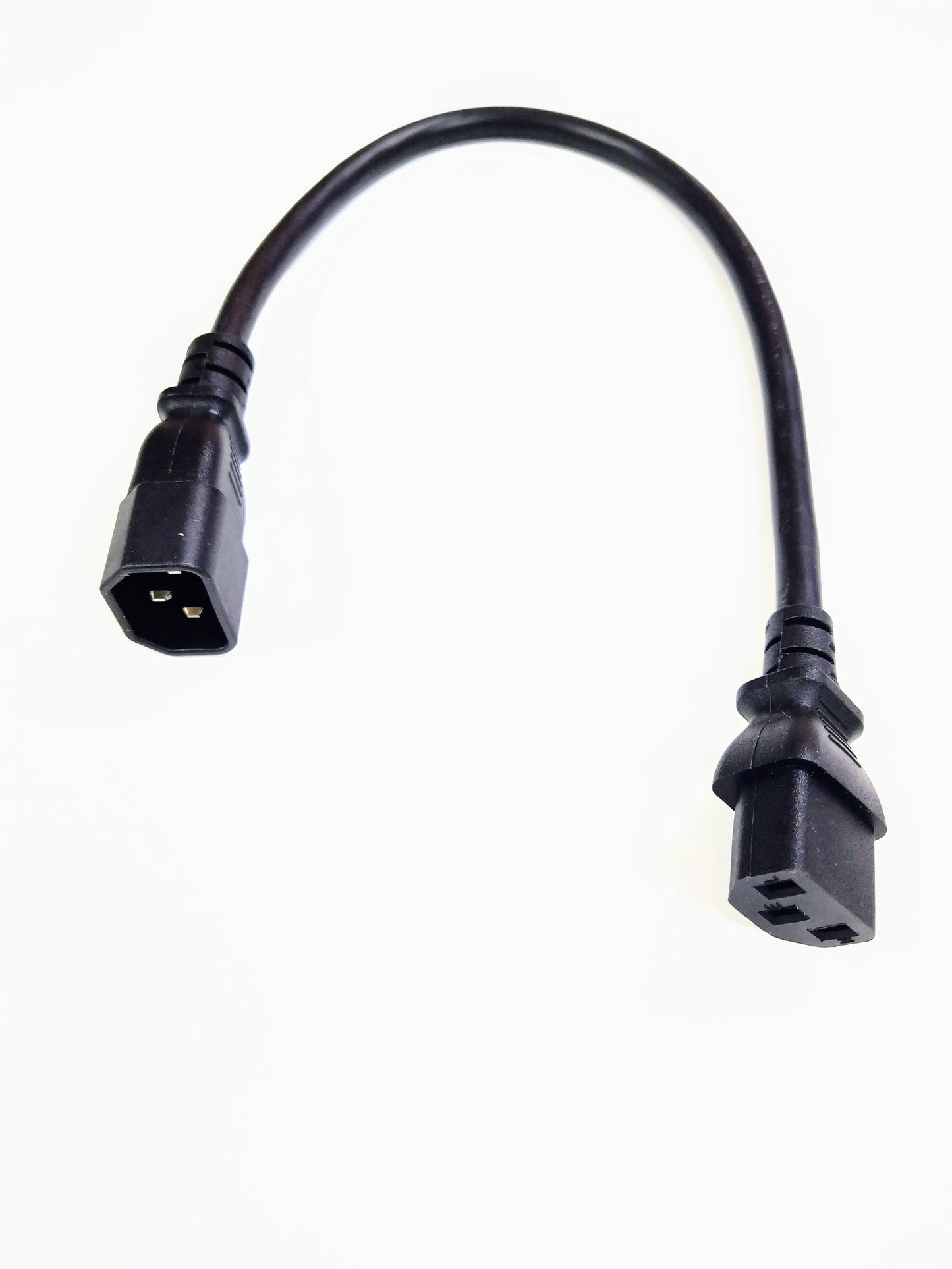 S19 Extension Cord 1.5 Feet - Black, IEC 60320 C14 to IEC 60320 C13, 16AWG - Crypto World