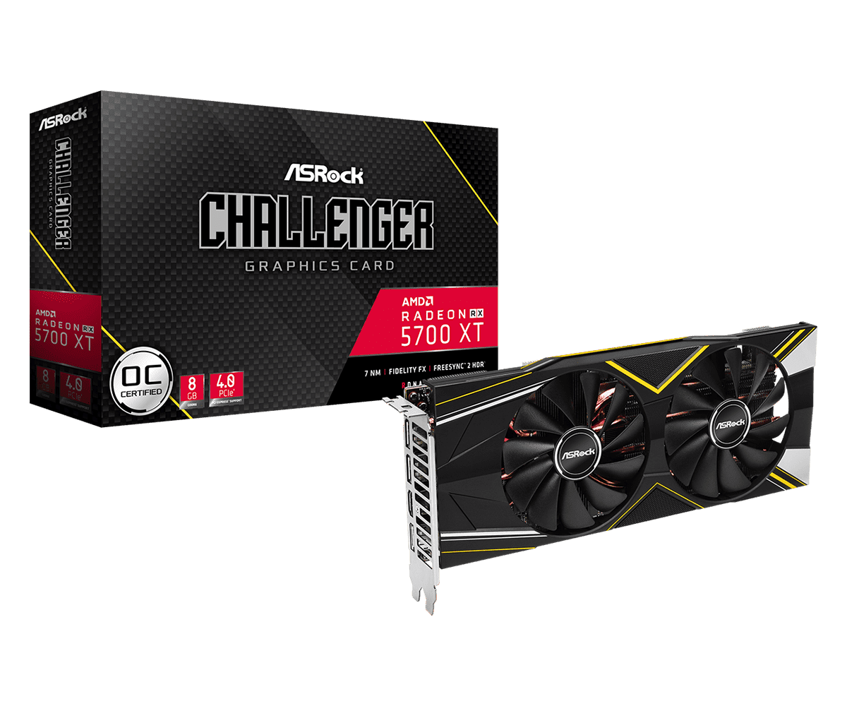 ASROCK Challenger Graphic Card AMD Radeon RX 5700 XT 8G OC (Brand New) - Crypto World