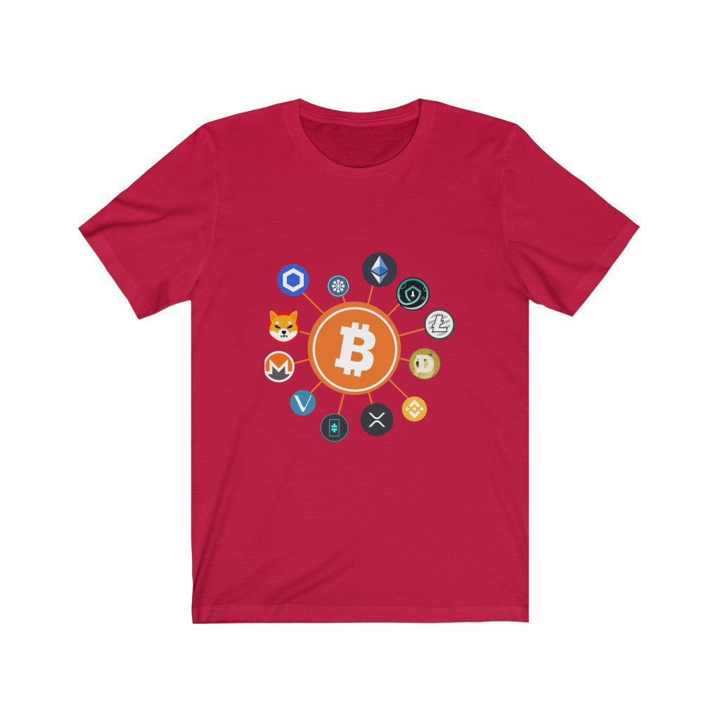 Bitcoin Unisex Jersey Short Sleeve Tee - Crypto World