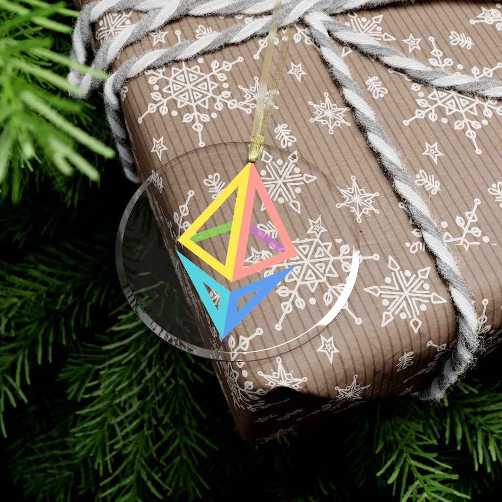 Ethereum Glass Ornament - Crypto World