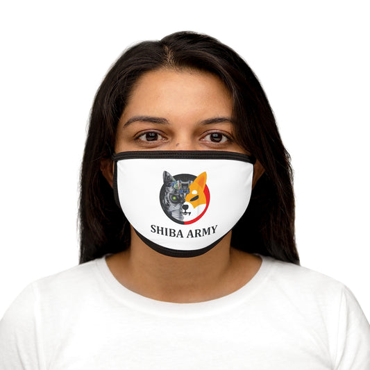 Shiba Army Mixed-Fabric Face Mask - Crypto World