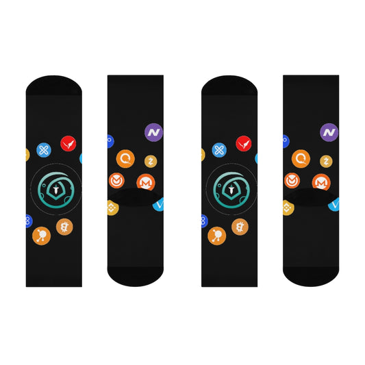 Safemoon Black Crypto DTG Crew Socks - Crypto World
