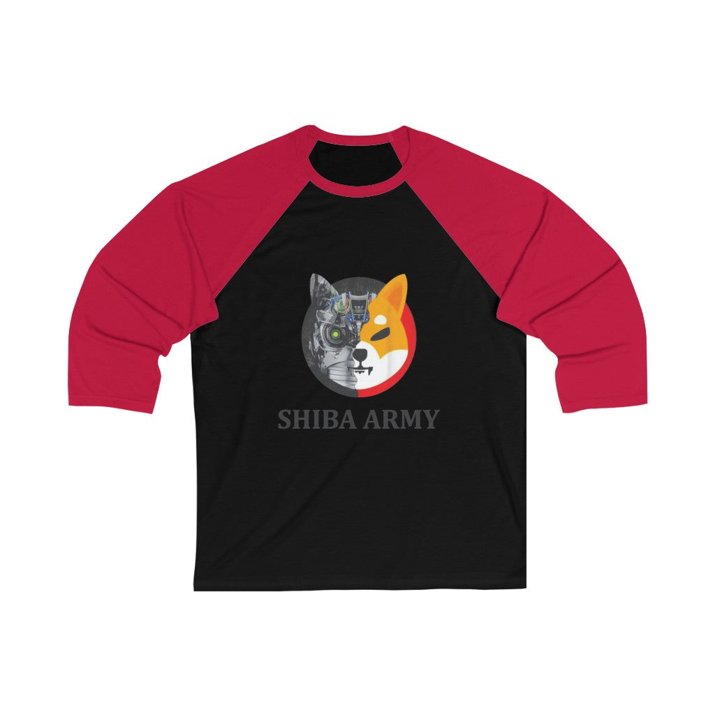 Shiba Army Unisex 3/4 Sleeve Baseball Tee - Crypto World