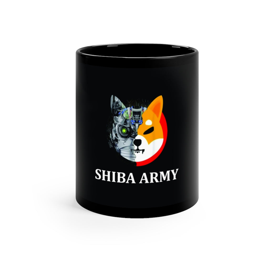 Shiba Army 11oz Black Mug - Crypto World