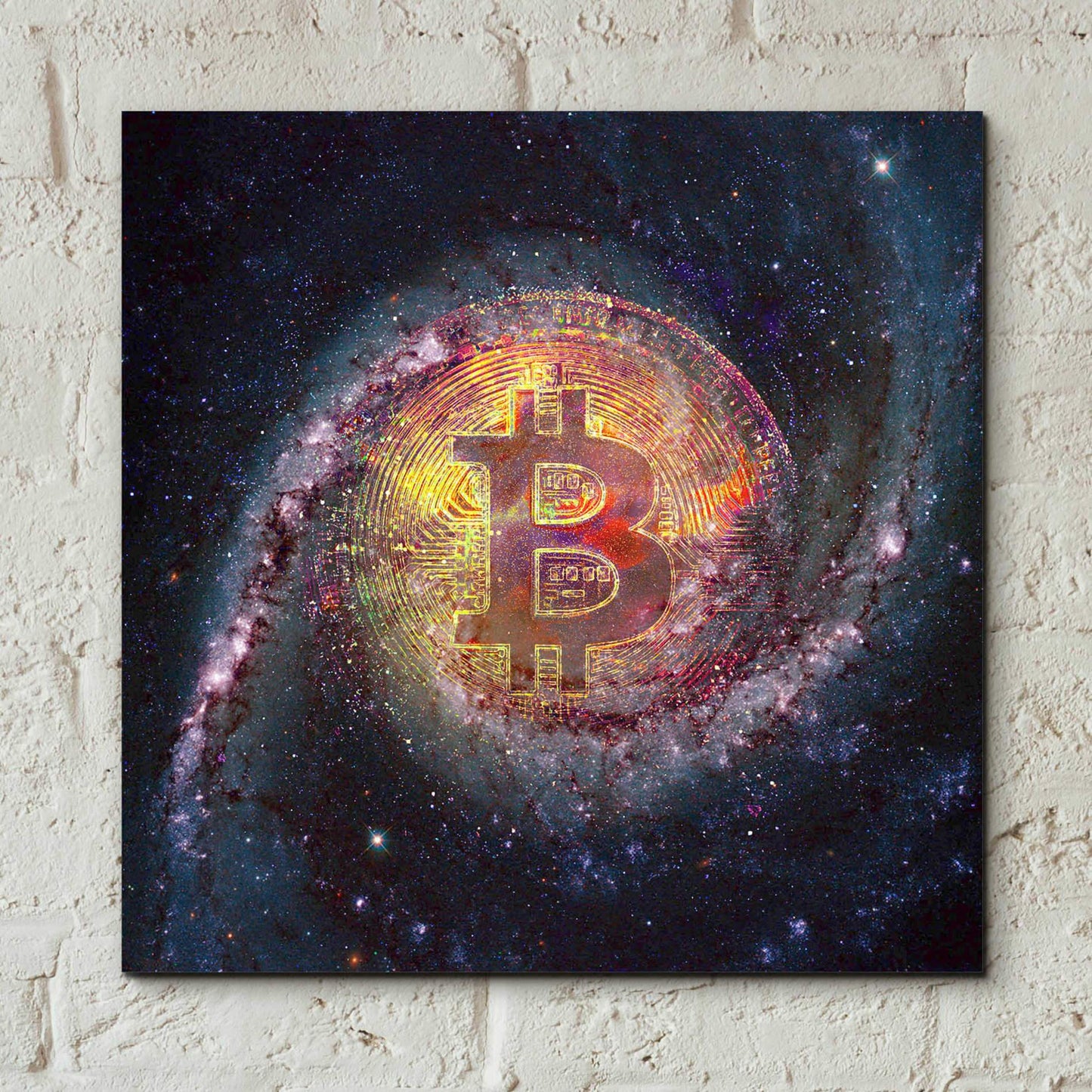 Bitcoin Galaxy, Acrylic Glass Wall Art - Crypto World