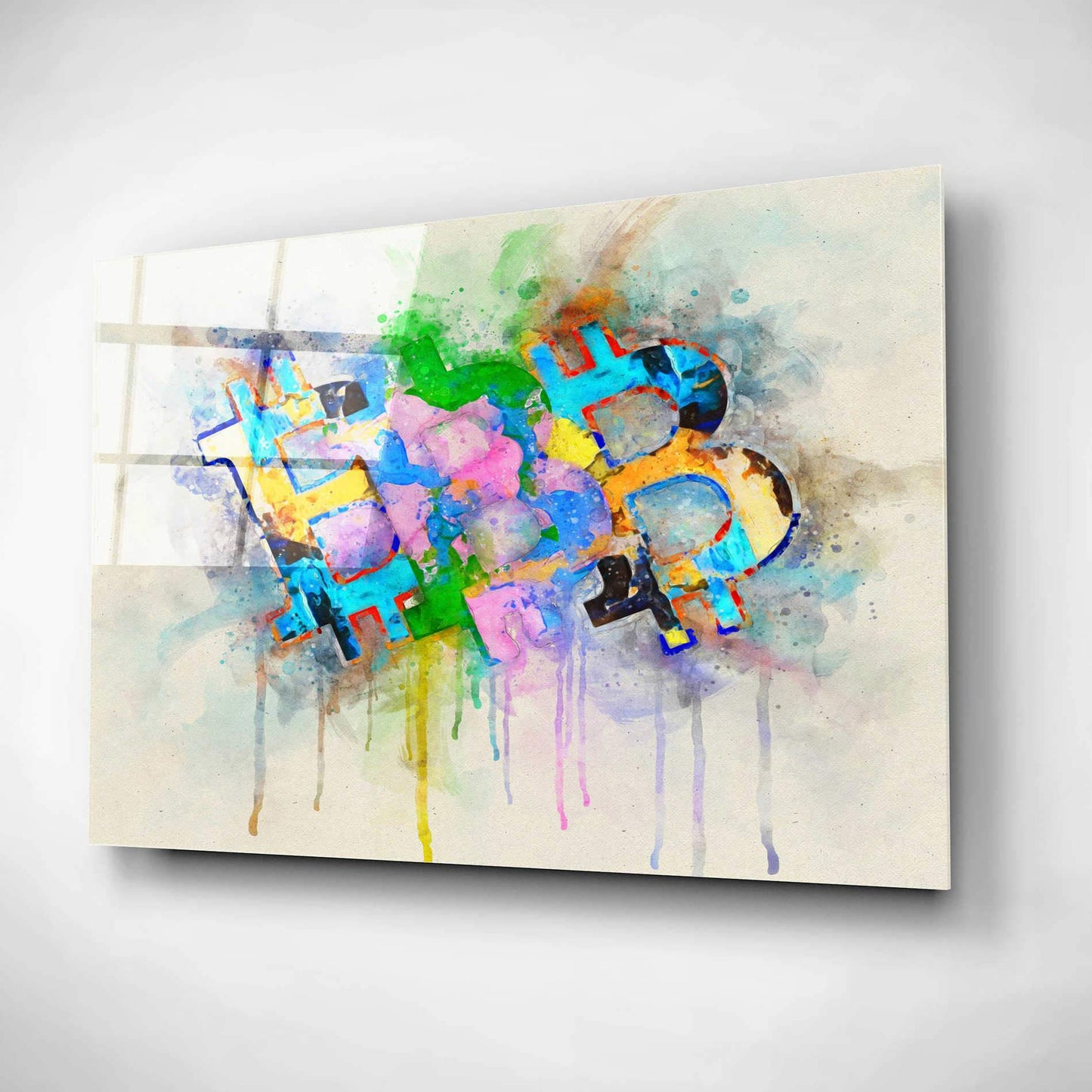 'Bitcoin Abstract' by Surma and Guillen, Acrylic Glass Wall Art - Crypto World