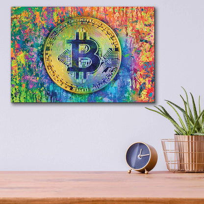 'Bitcoin Pollock,' Acrylic Glass Wall Art - Crypto World