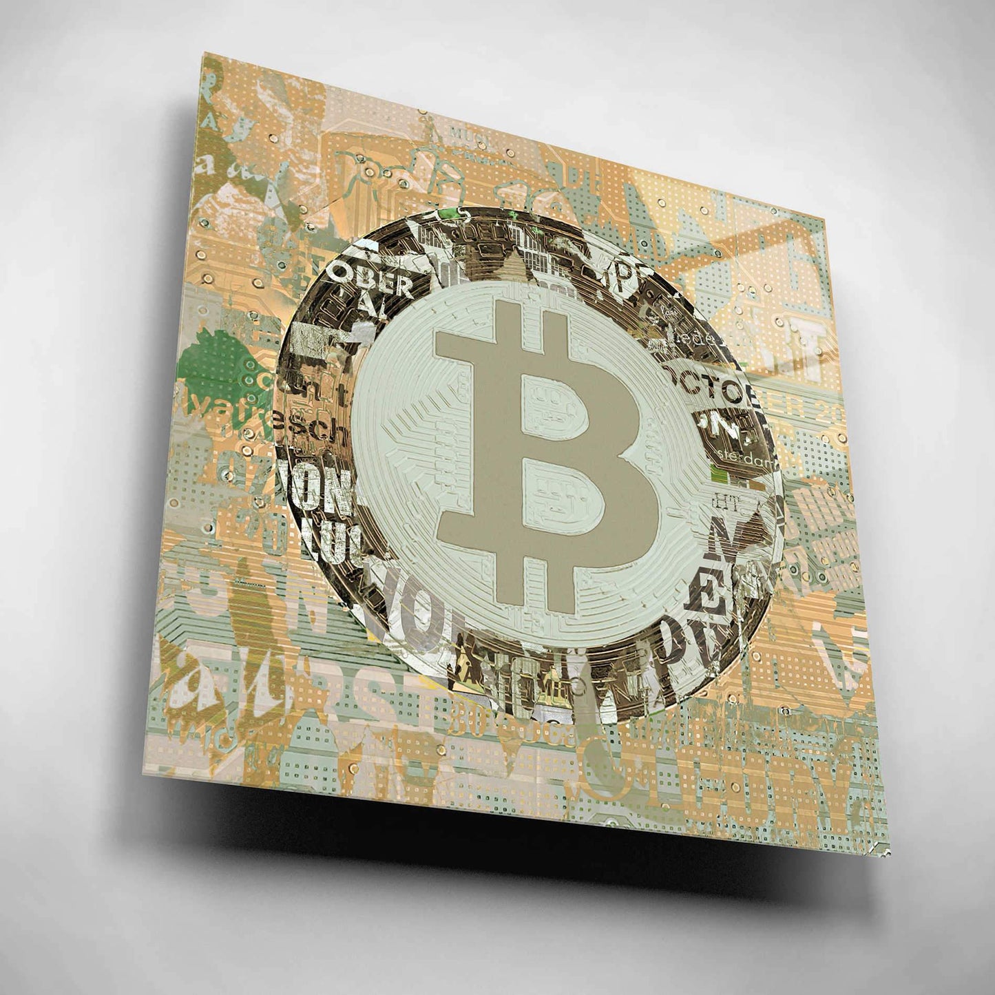 'Bitcoin Cryptocurrency 2-3' by Irena Orlov, Acrylic Glass Wall Art - Crypto World