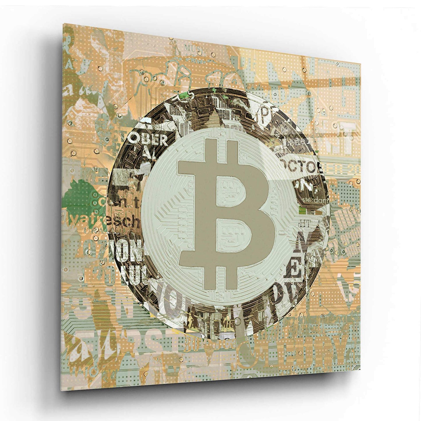 'Bitcoin Cryptocurrency 2-3' by Irena Orlov, Acrylic Glass Wall Art - Crypto World