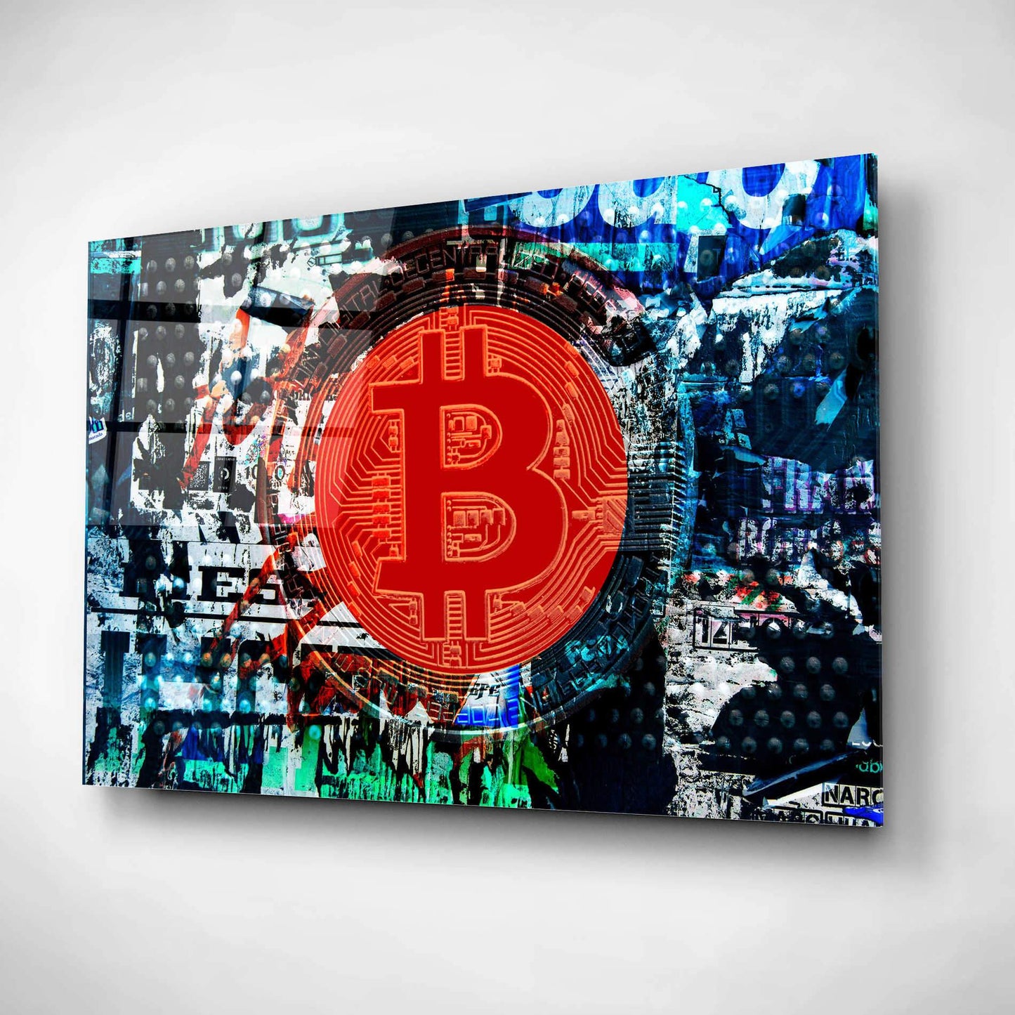 'Bitcoin Graffiti 1' by Irena Orlov, Acrylic Glass Wall Art - Crypto World