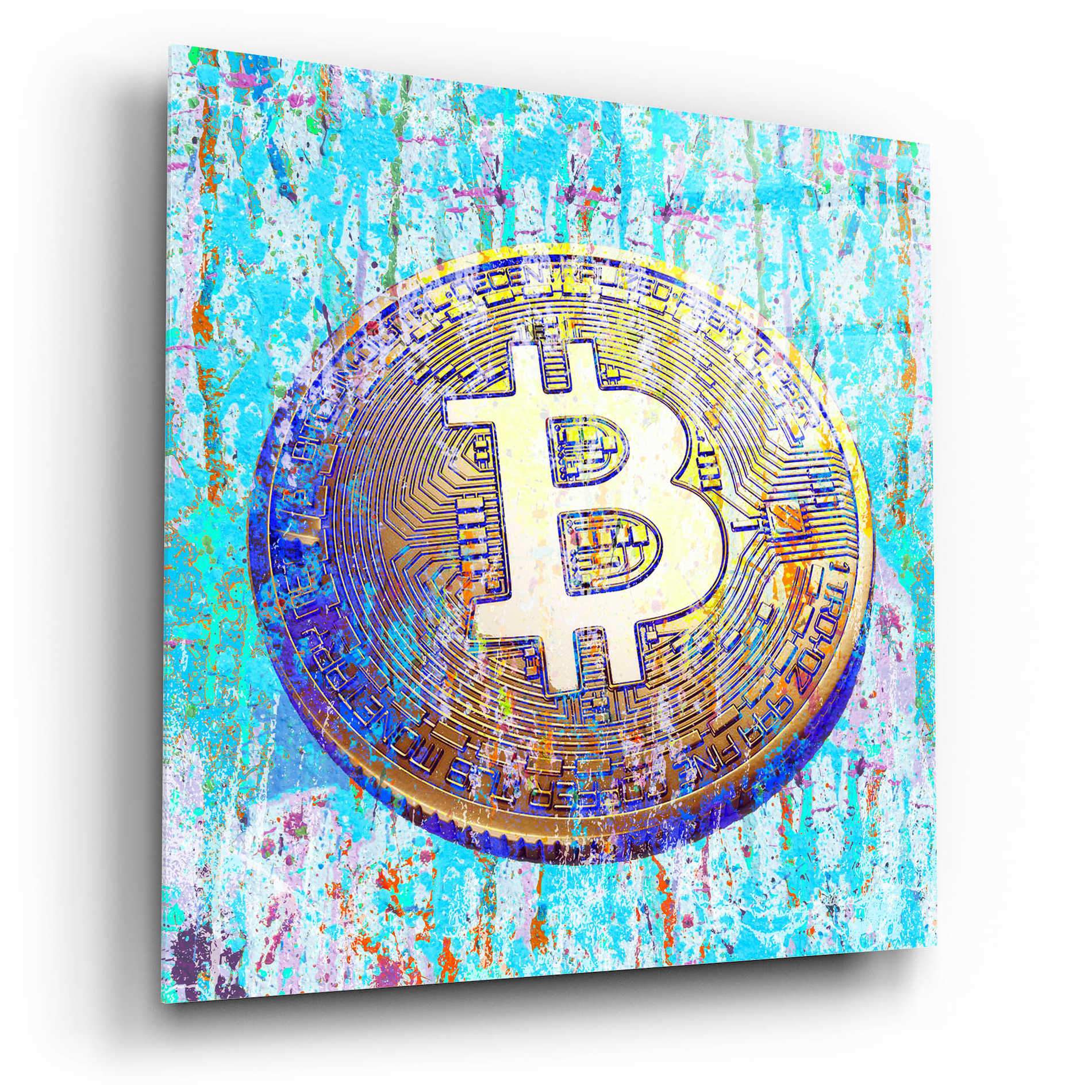 'The Inextinguishable Bitcoin,' Acrylic Wall Art - Crypto World