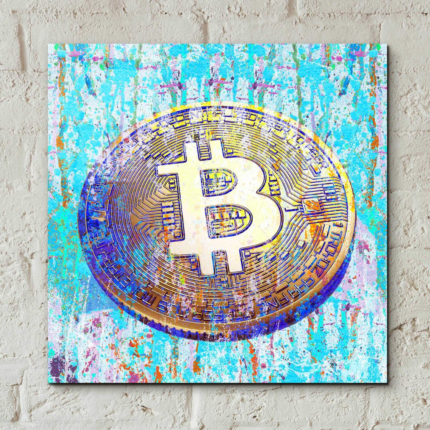 'The Inextinguishable Bitcoin,' Acrylic Wall Art - Crypto World