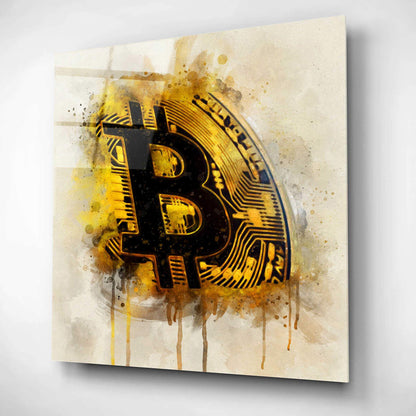 'Bitcoin Era in Gold' by Surma and Guillen, Acrylic Glass Wall Art - Crypto World