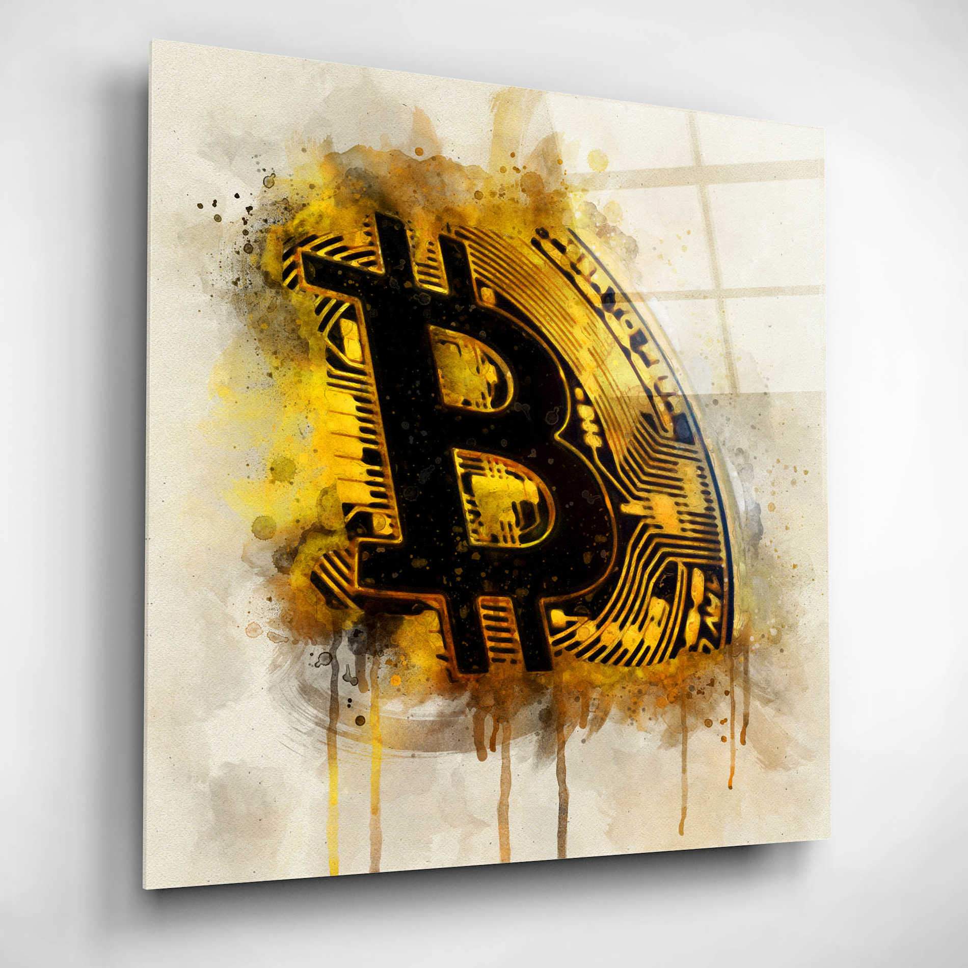 'Bitcoin Era in Gold' by Surma and Guillen, Acrylic Glass Wall Art - Crypto World