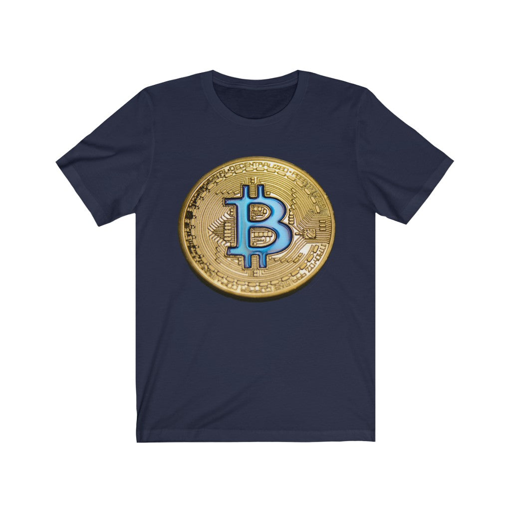 Blue Bitcoin Unisex Jersey Short Sleeve Tee - Crypto World