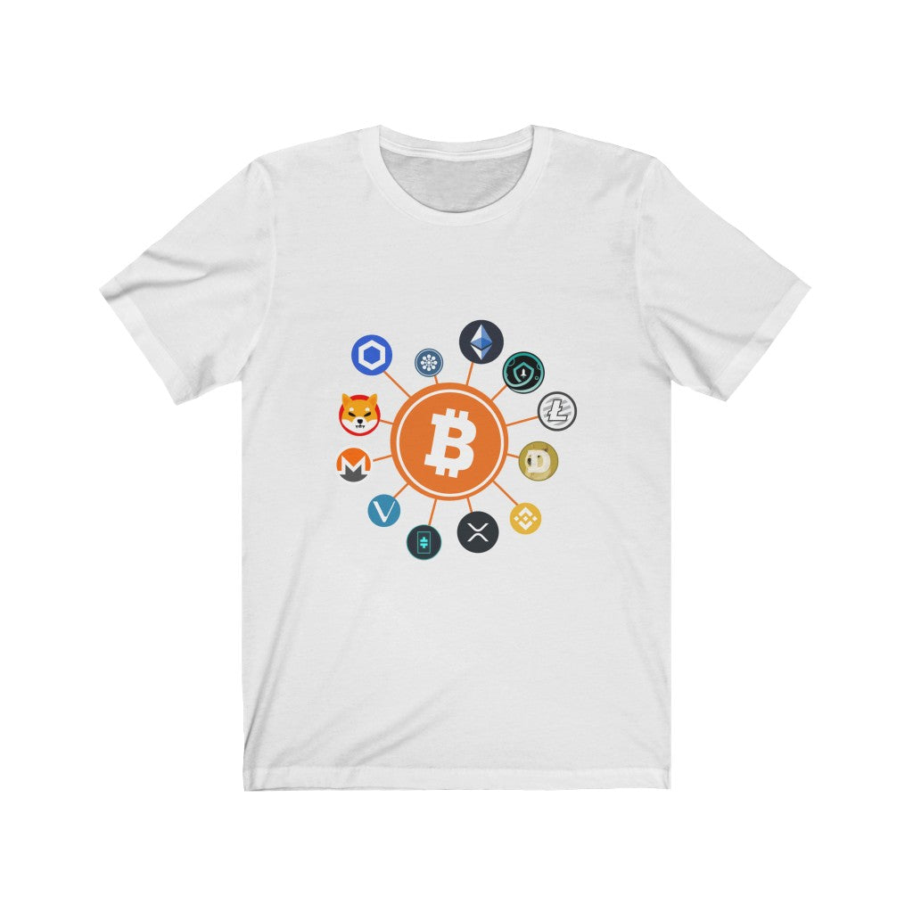 Bitcoin Unisex Jersey Short Sleeve Tee - Crypto World
