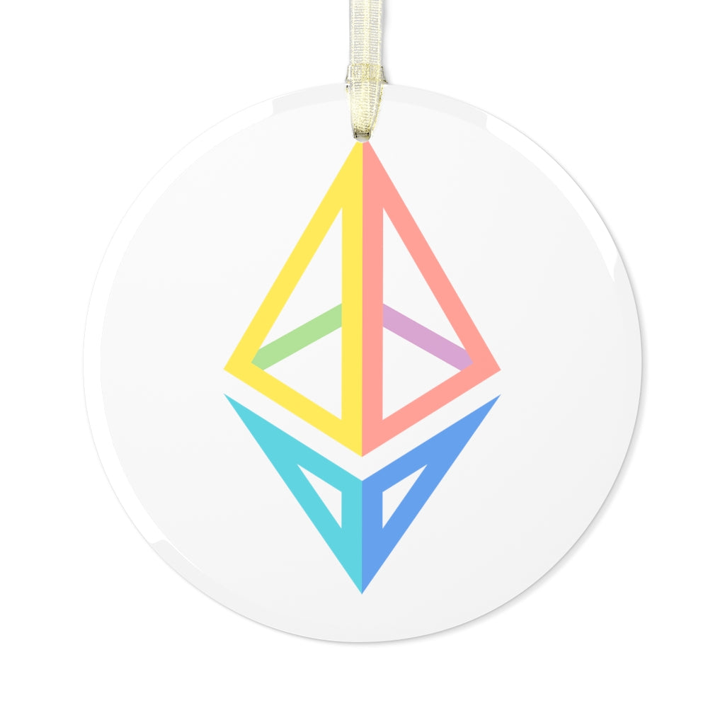 Ethereum Glass Ornament - Crypto World