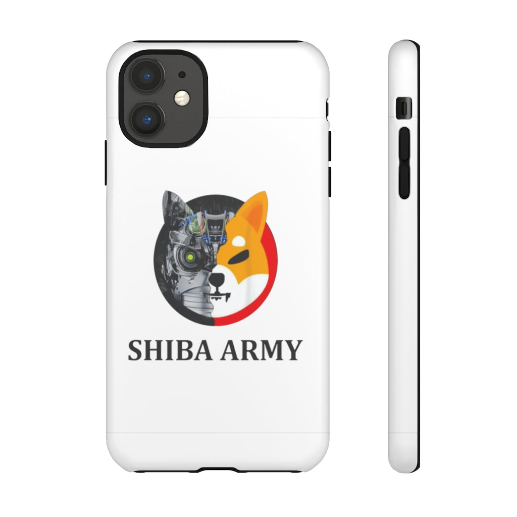 White Shiba Army Tough Cases - Crypto World