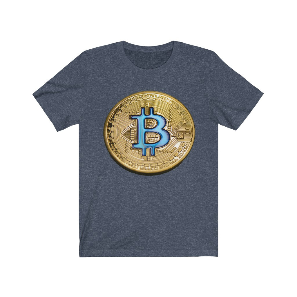 Blue Bitcoin Unisex Jersey Short Sleeve Tee - Crypto World