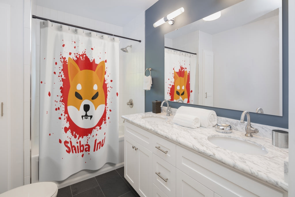 Shib Shower Curtains - Crypto World